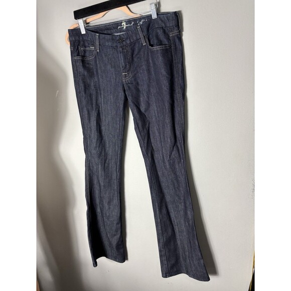 7 FOR ALL MANKIND A Pockets Stretch Boot Cut Bling Jeans Sz 31 X34 - Picture 13 of 13